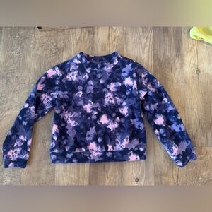 Zella Girl Tie-Dye fleece Sweatshirt - Pink and purple